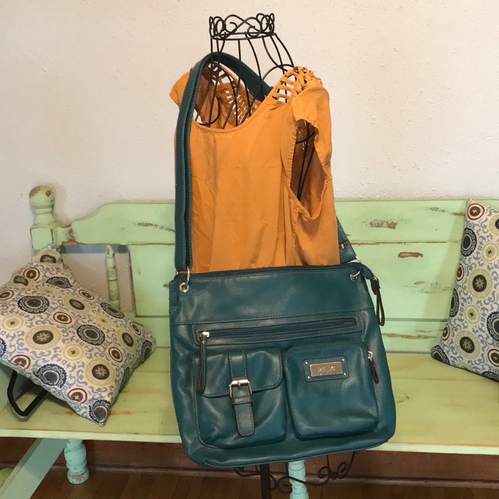 Relic teal cross shoulder bag